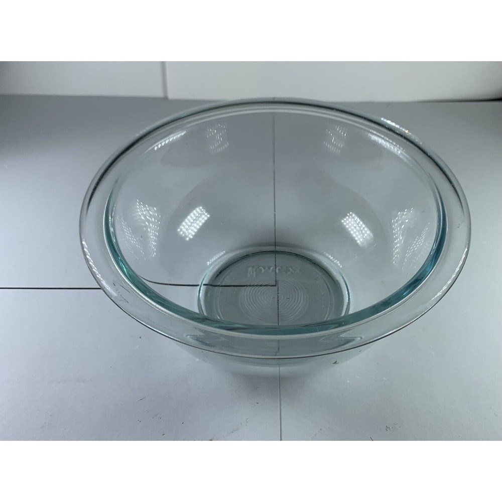 Vtg Pyrex Nesting Mixing Serving Clear Glass Bowl 1 Liter #322 Cooking Baking